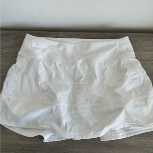 Lululemon pace rival skirt white size 4